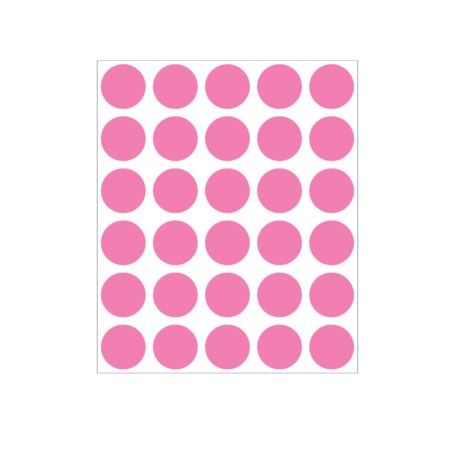 3/4 Color Coding Dots Rose - Sheet Form